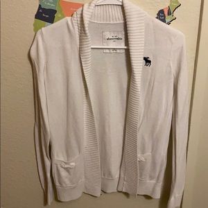Abercrombie kids XL white cardigan